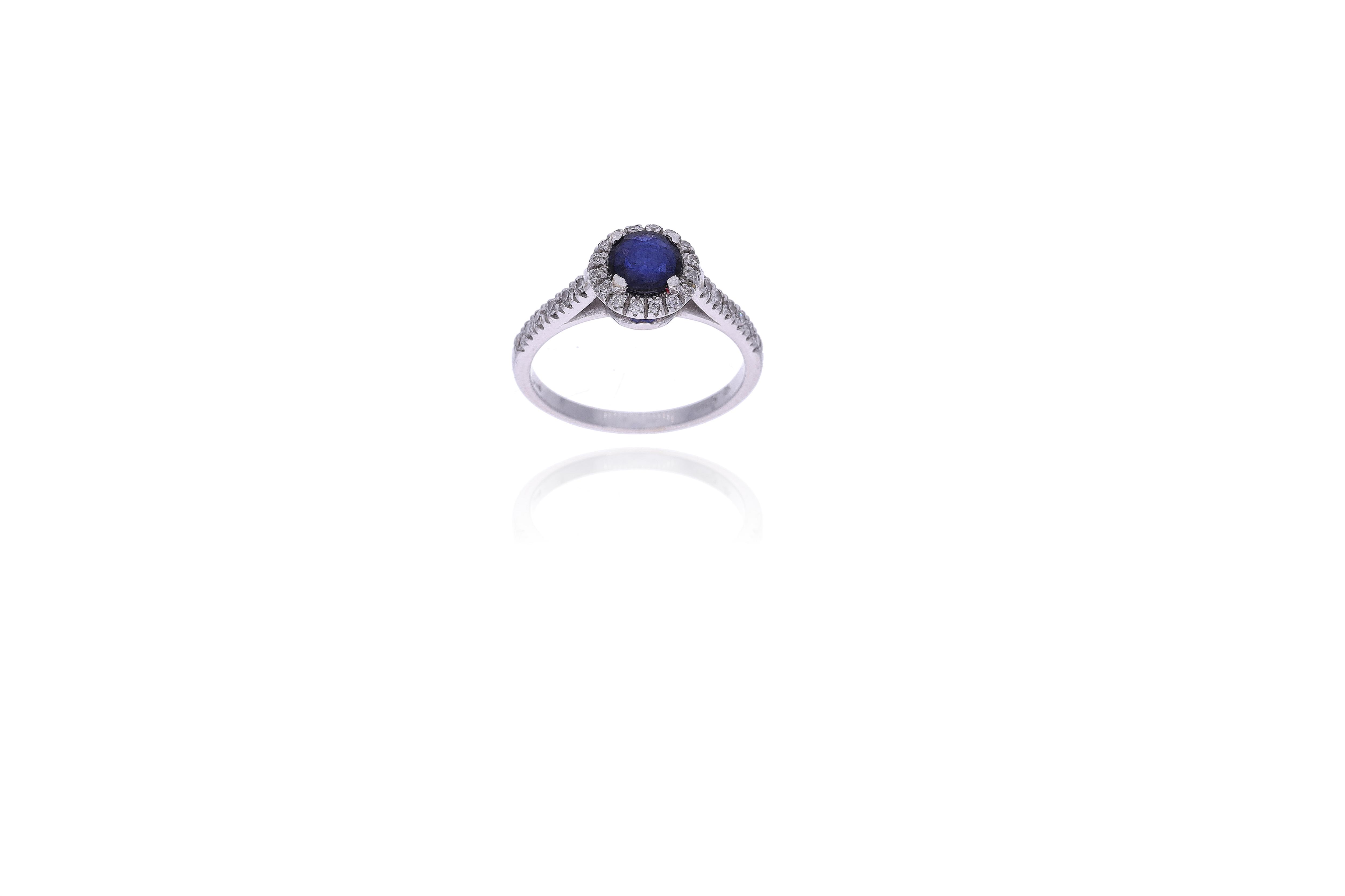 Anello con diamanti e pietra - Asta Preziosi