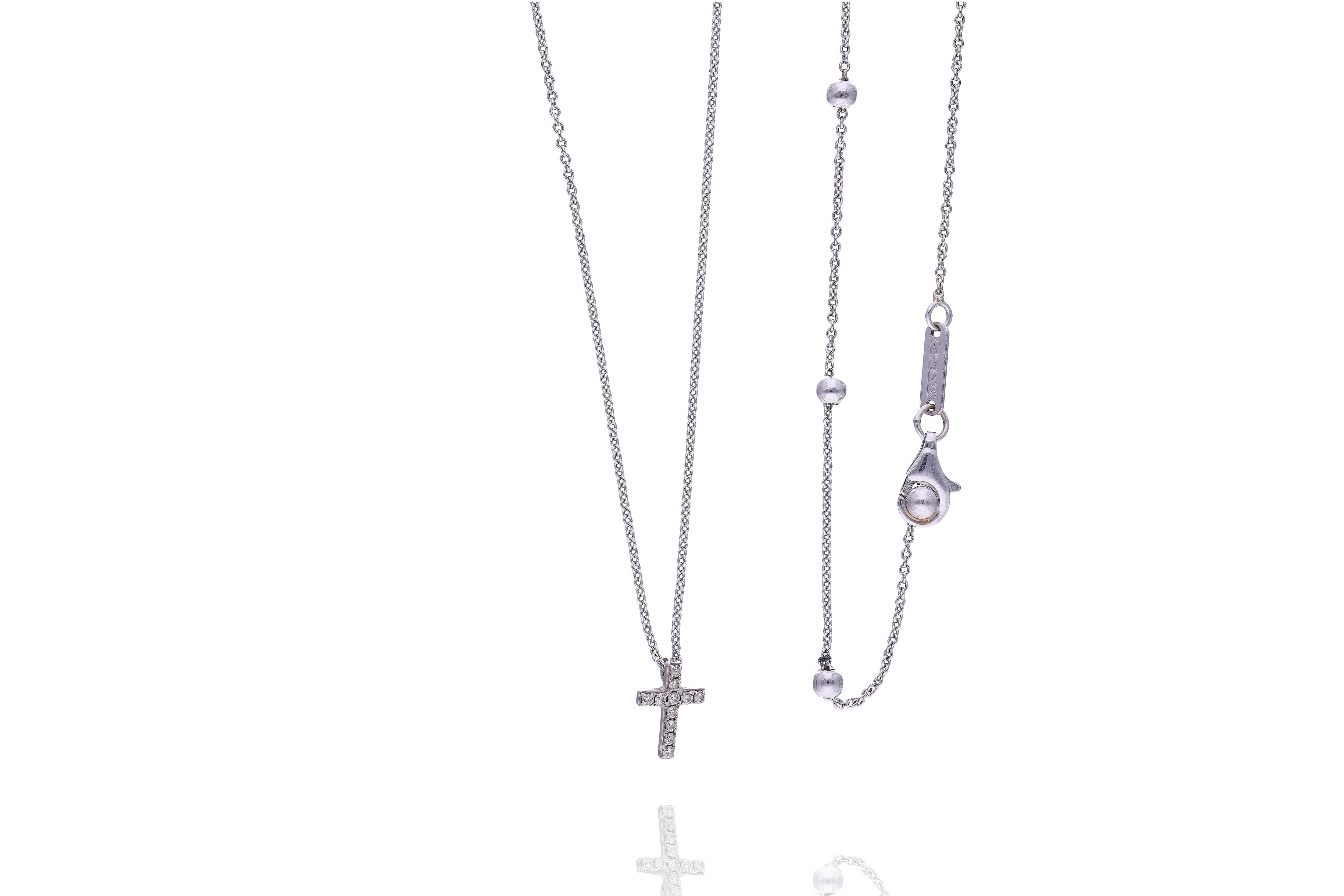 Chimento, collana con pendente con diamanti - Asta Preziosi
