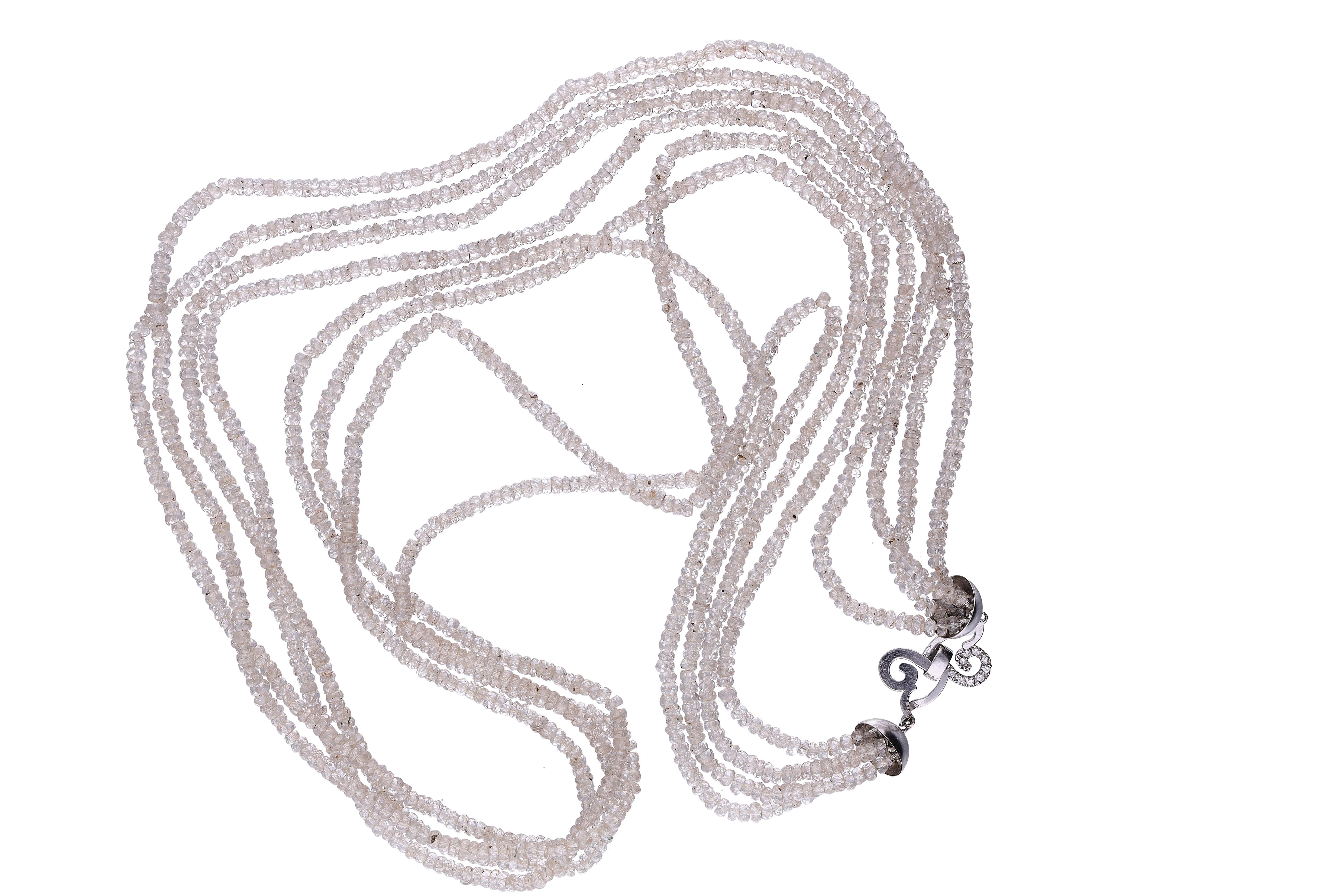 Collana di zirconi, pietre e diamanti - Asta Preziosi