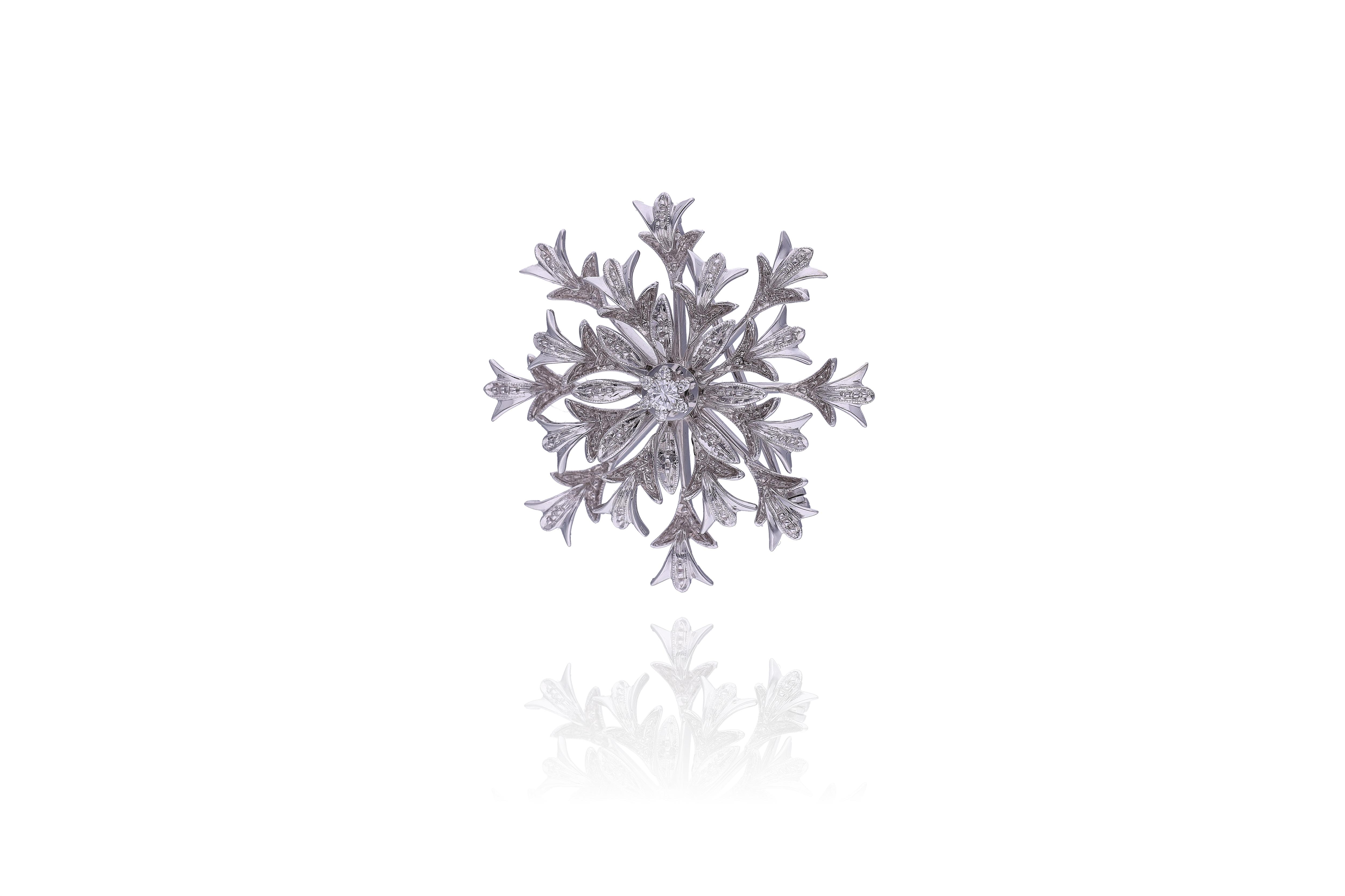 Spilla con diamante - Asta Preziosi