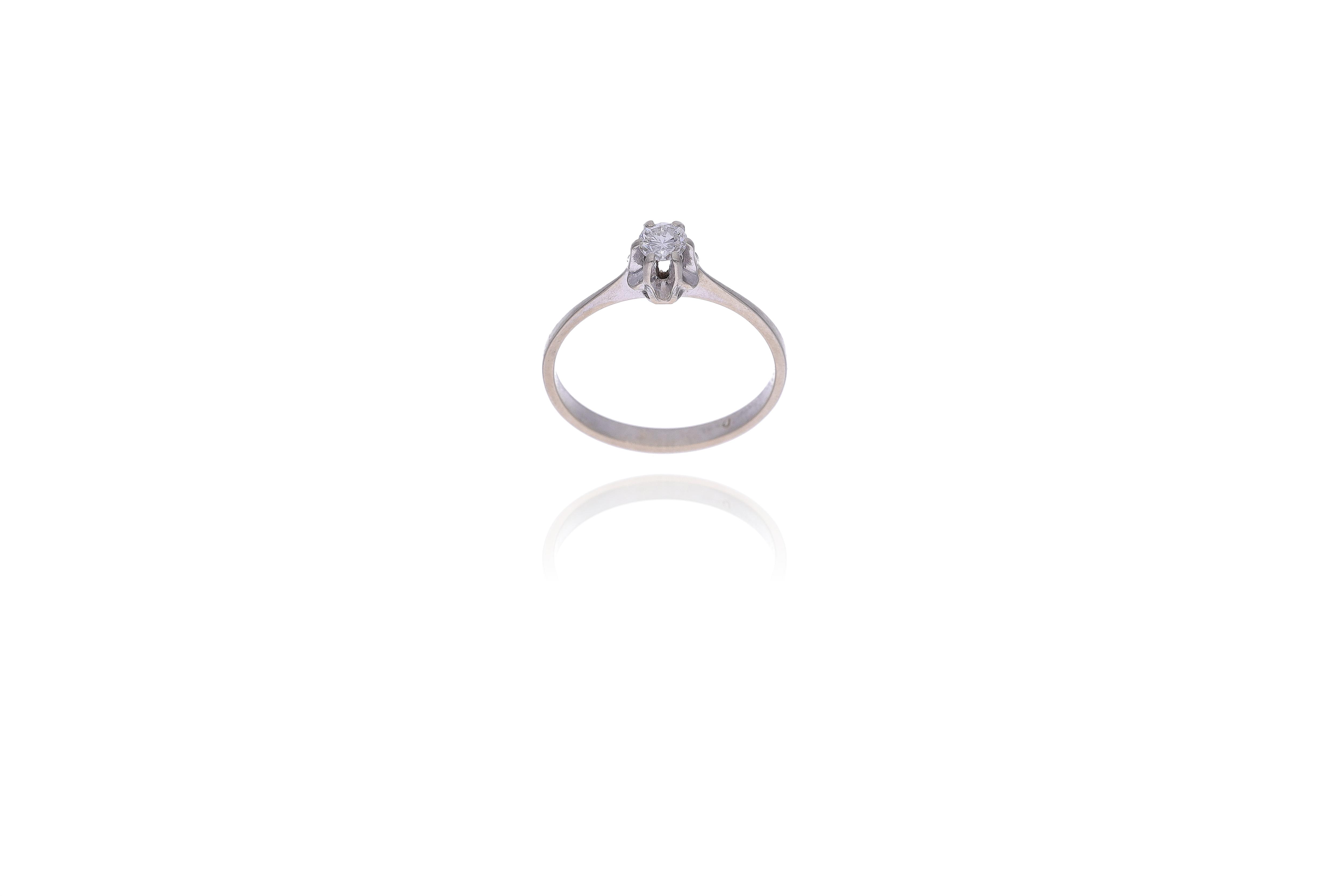 Anello con diamante - Asta Preziosi