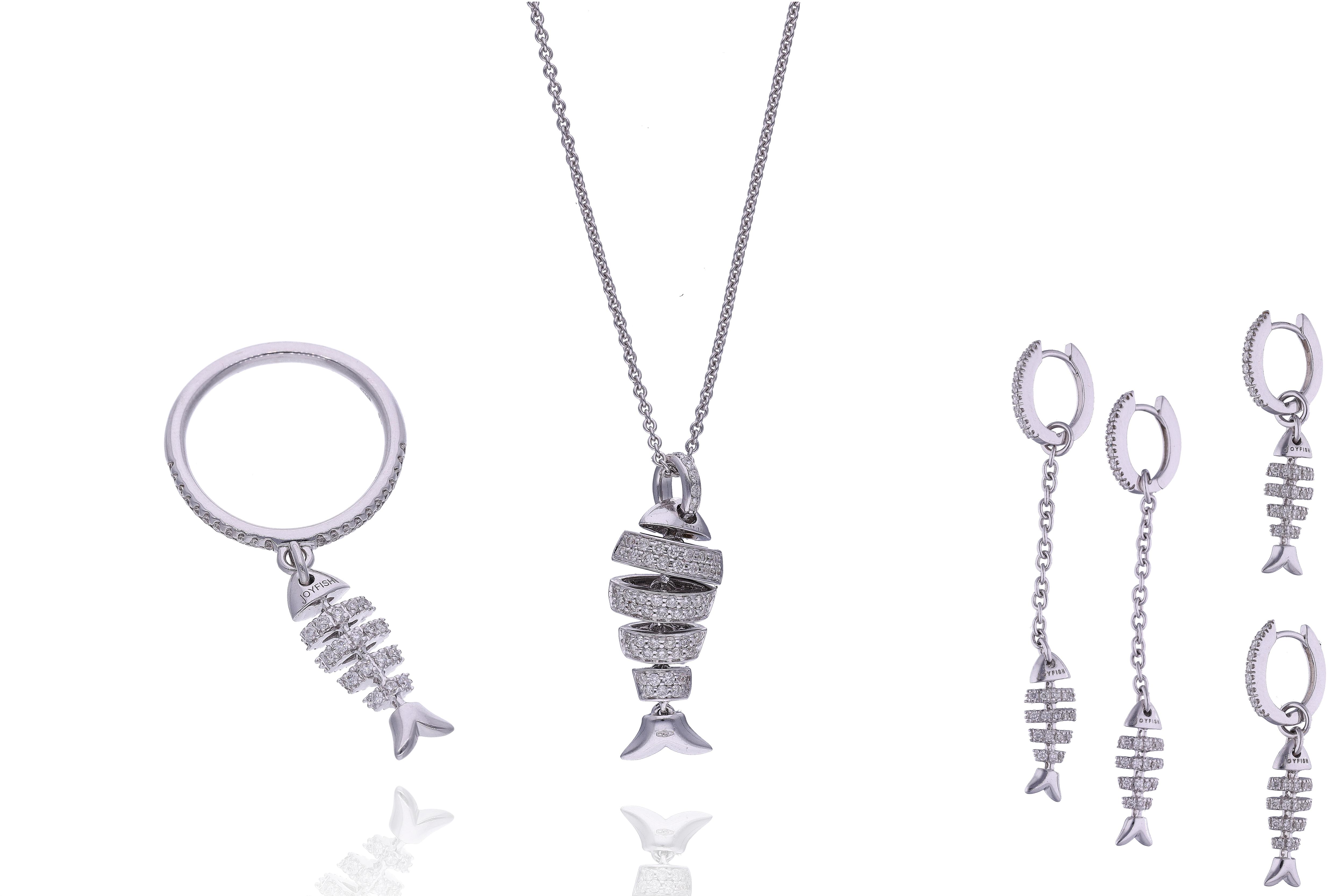 Joyfish parure con diamanti - Asta Preziosi
