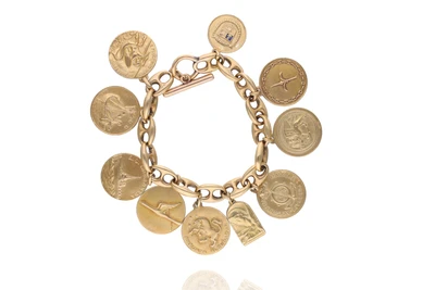 Bracciale con pendenti in oro - Asta Preziosi