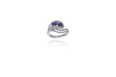 Anello con diamanti e zaffiri - Asta Preziosi Anello con diamanti e zaffiri - Asta Preziosi