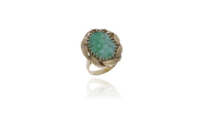 Anello con giada trattata - Asta Preziosi Anello con giada trattata - Asta Preziosi