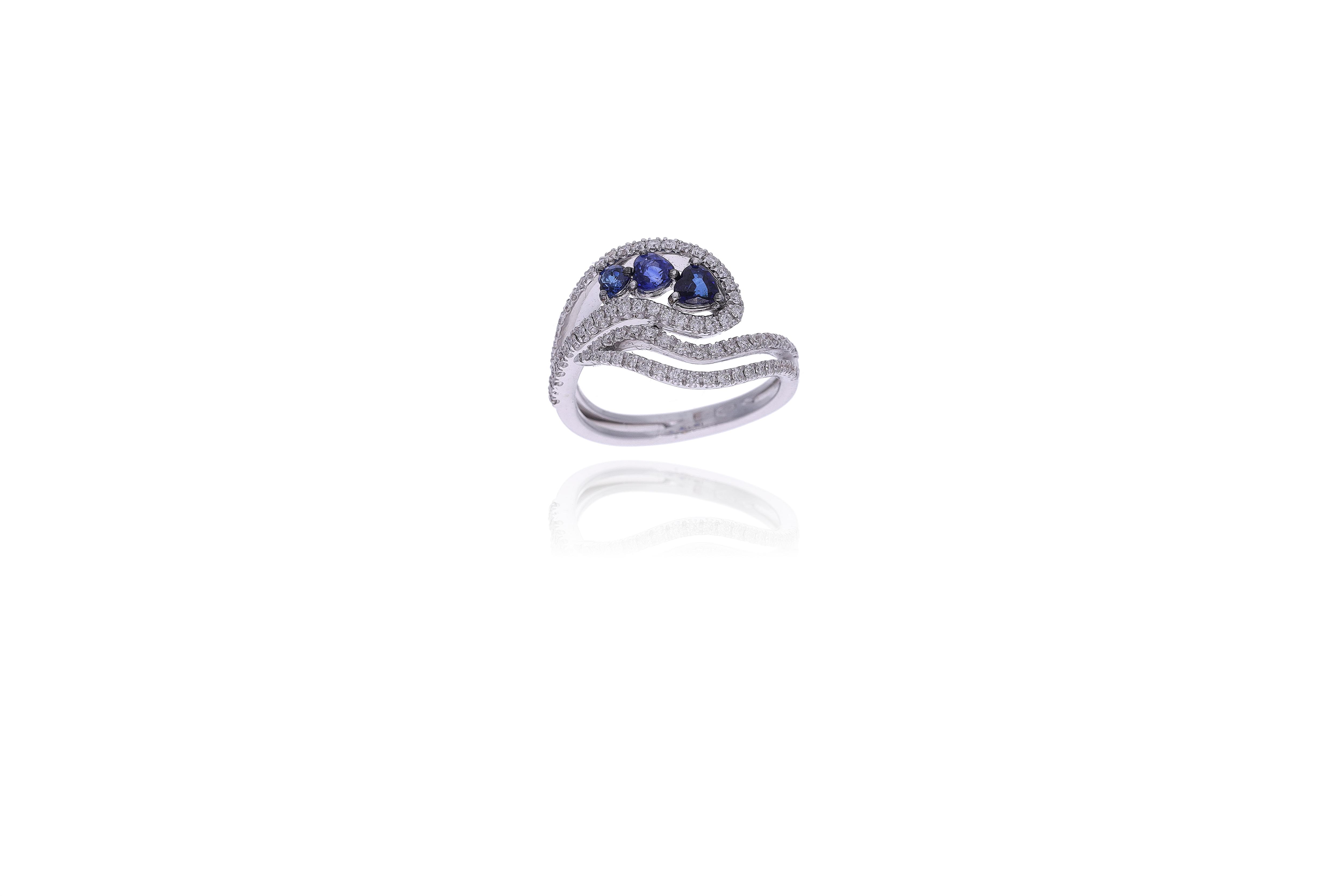 Anello con diamanti e zaffiri - Asta Preziosi