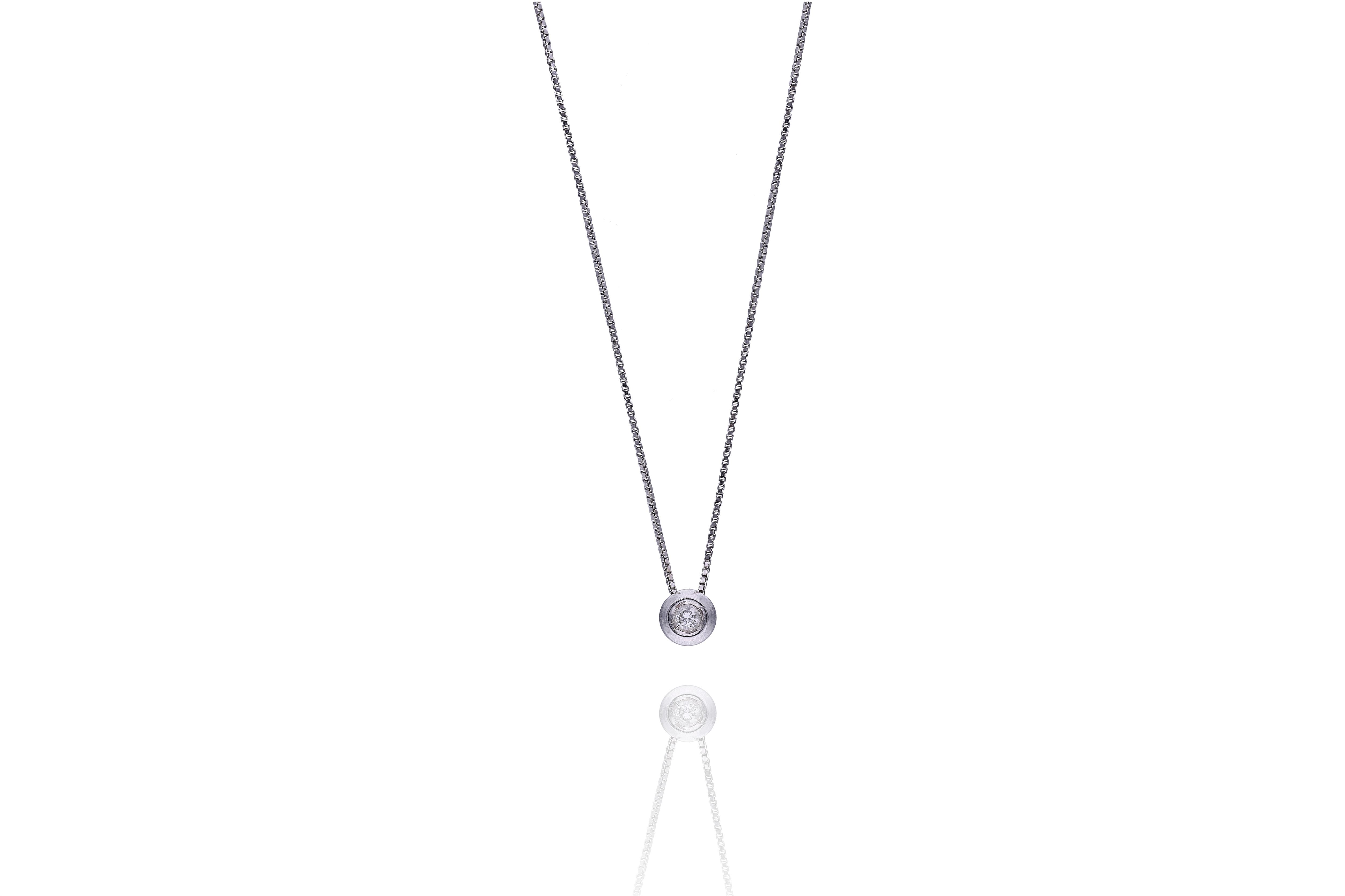 Collana con pendente con diamante - Asta Preziosi