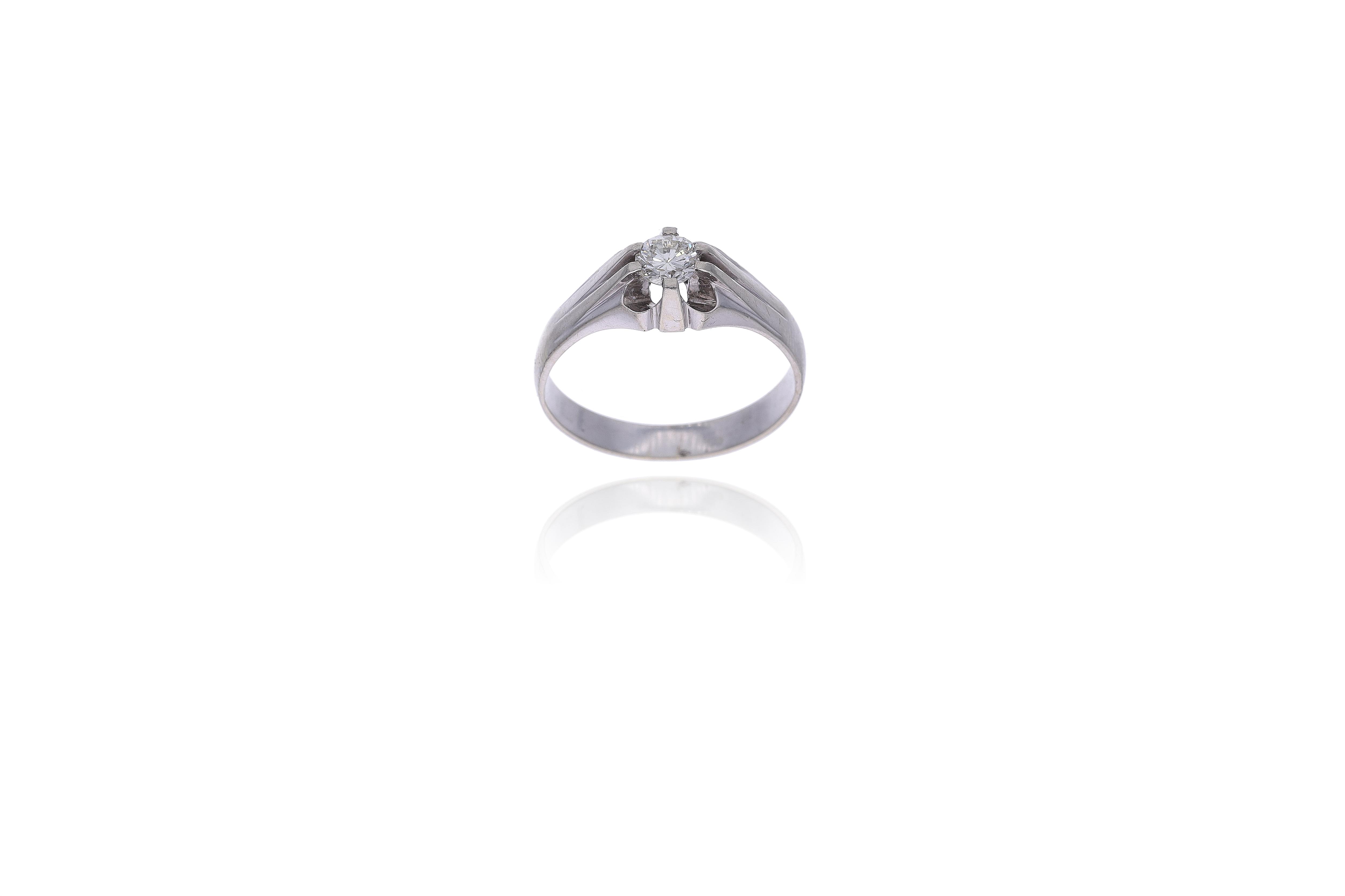 Anello con diamante - Asta Preziosi