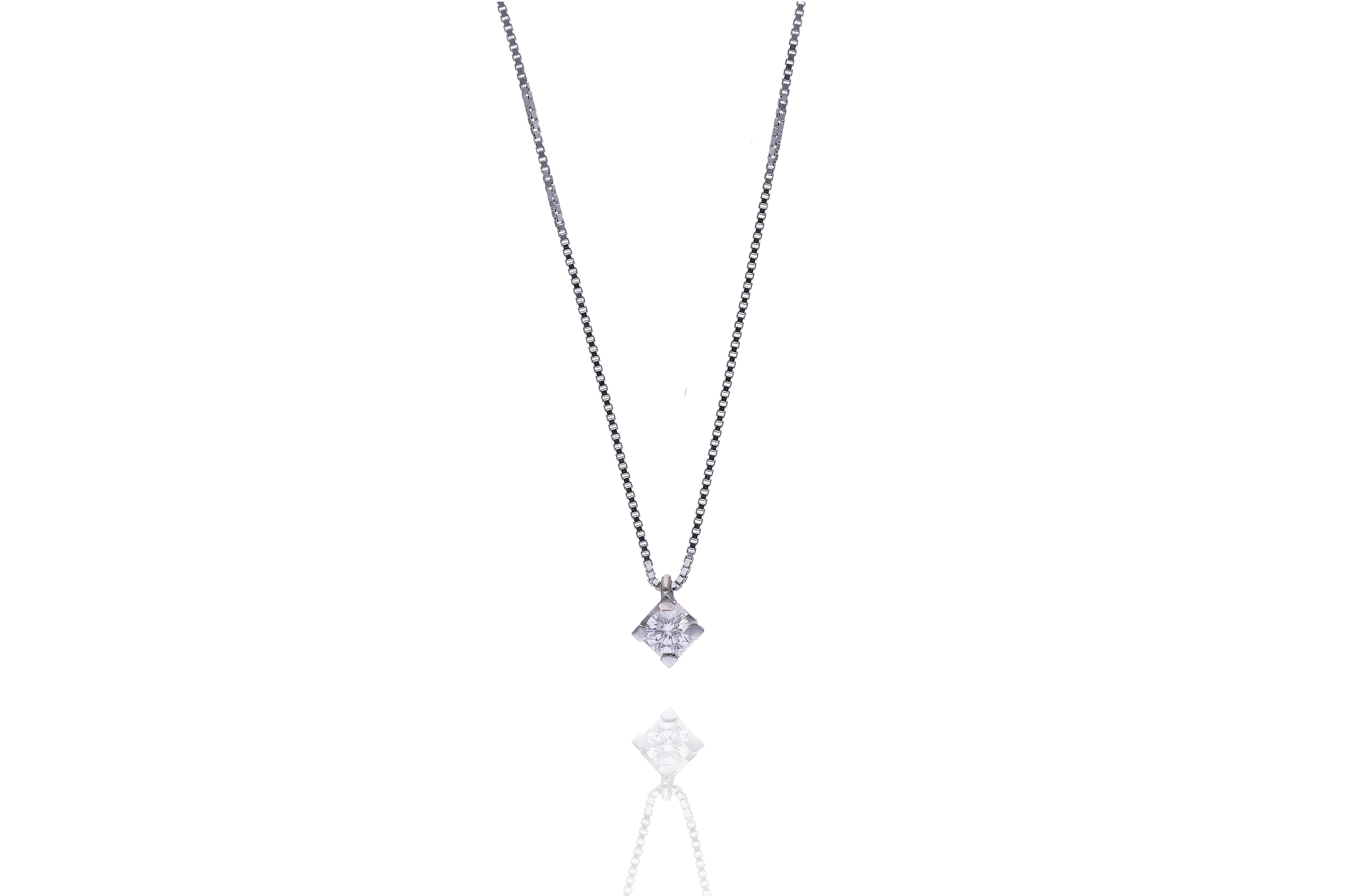 Collana con diamante - Asta Preziosi