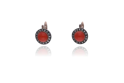 Orecchini con coralli e diamanti - Asta Preziosi Orecchini con coralli e diamanti - Asta Preziosi