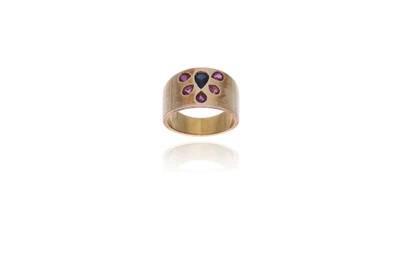 Anello con zaffiro e rubini - Asta Preziosi Anello con zaffiro e rubini - Asta Preziosi