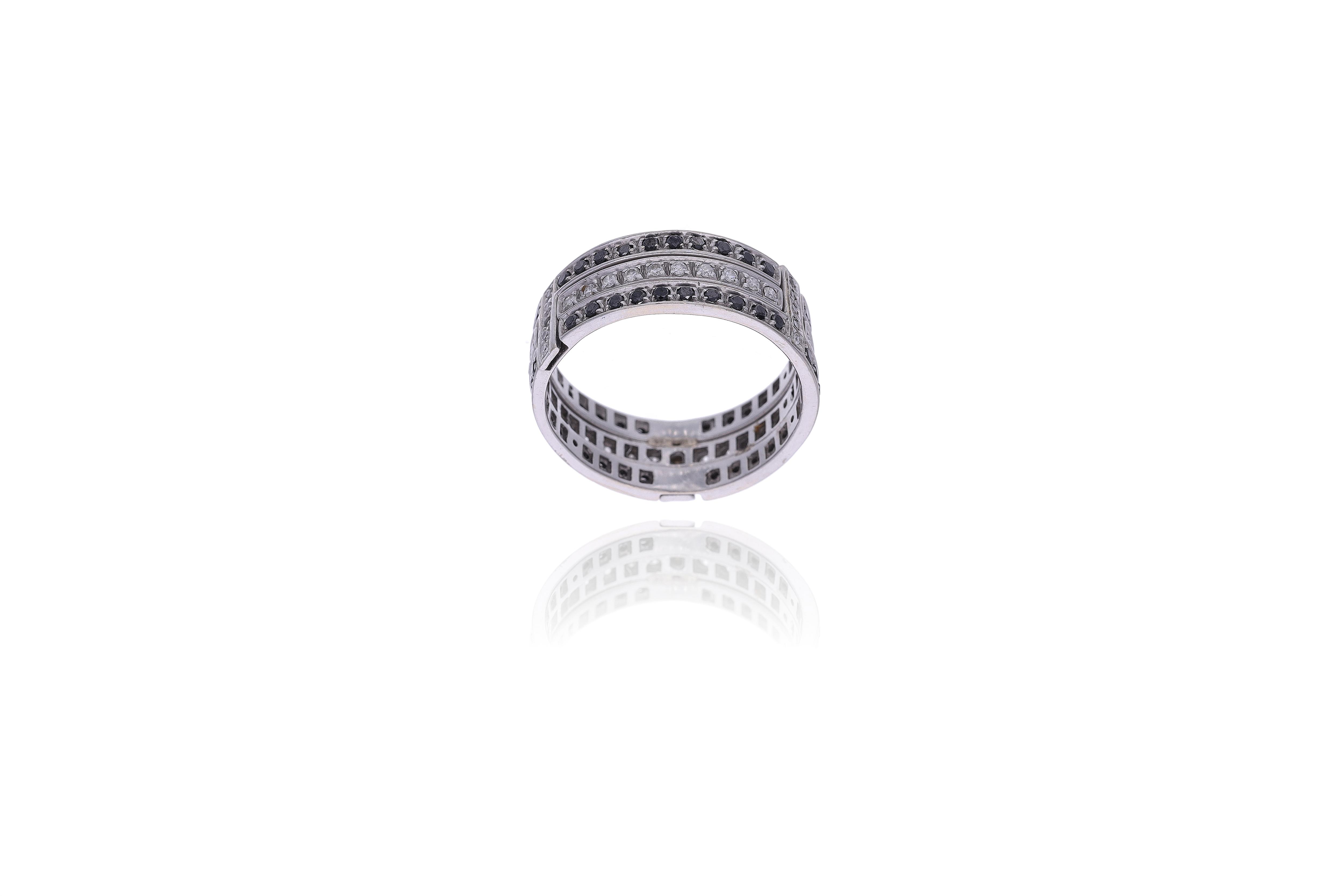 Anello con diamanti, diamanti neri e pietre - Asta Preziosi