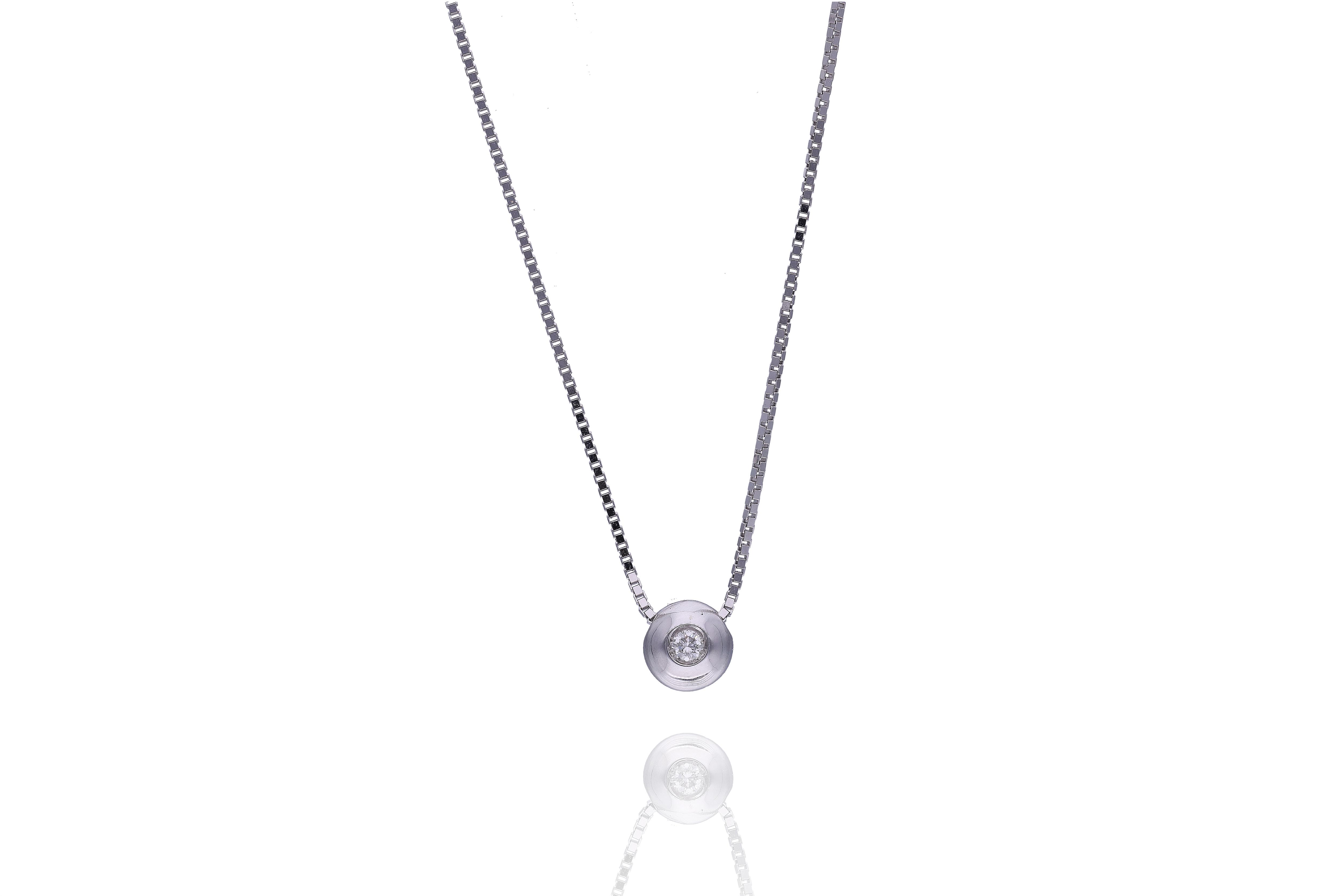 Collana con centrale con diamante - Asta Preziosi