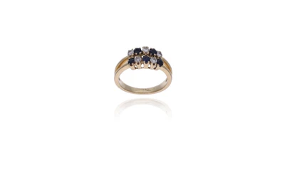 Anello con diamanti, zaffiri e pietre - Asta Preziosi