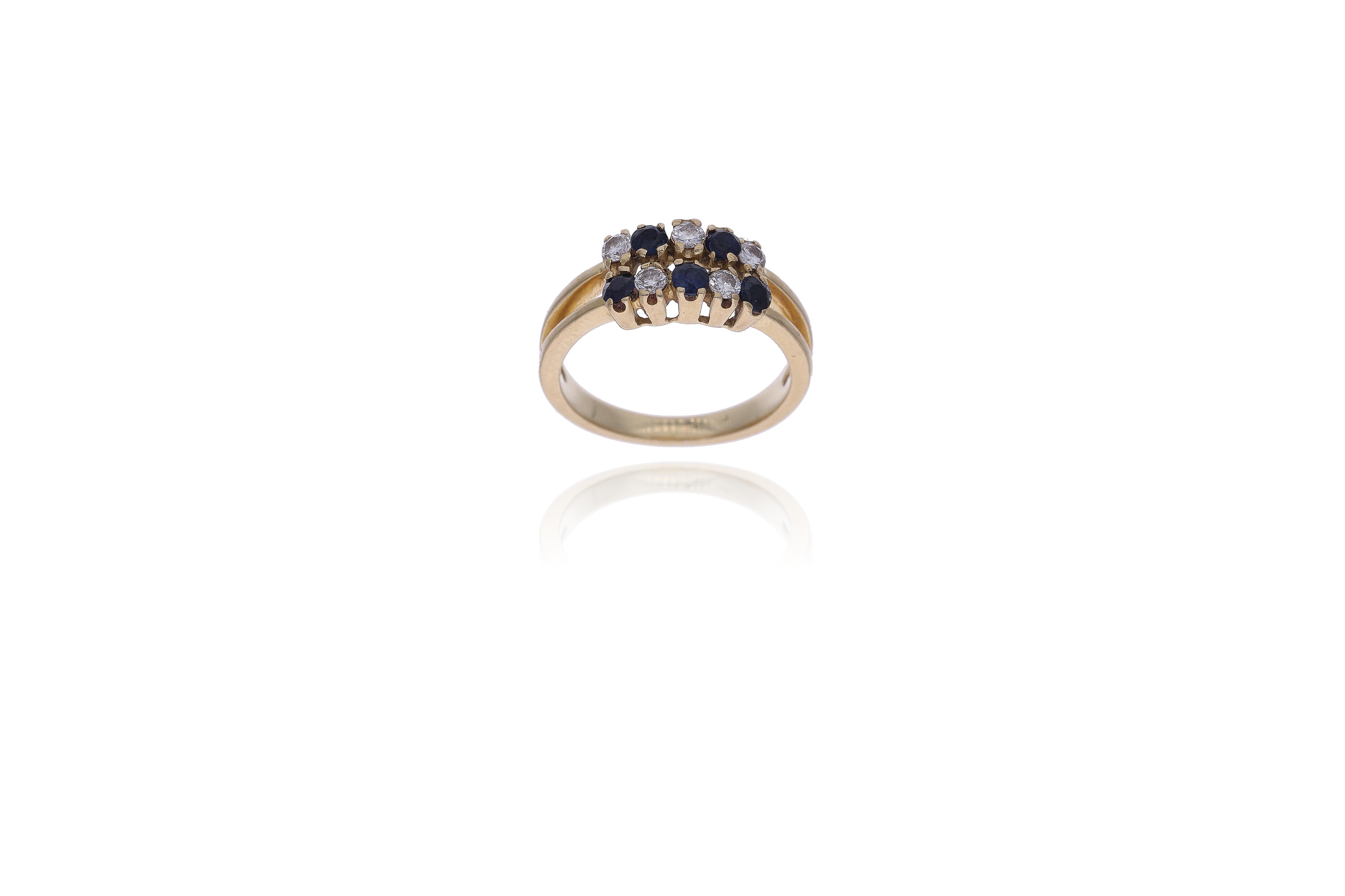 Anello con diamanti, zaffiri e pietre - Asta Preziosi