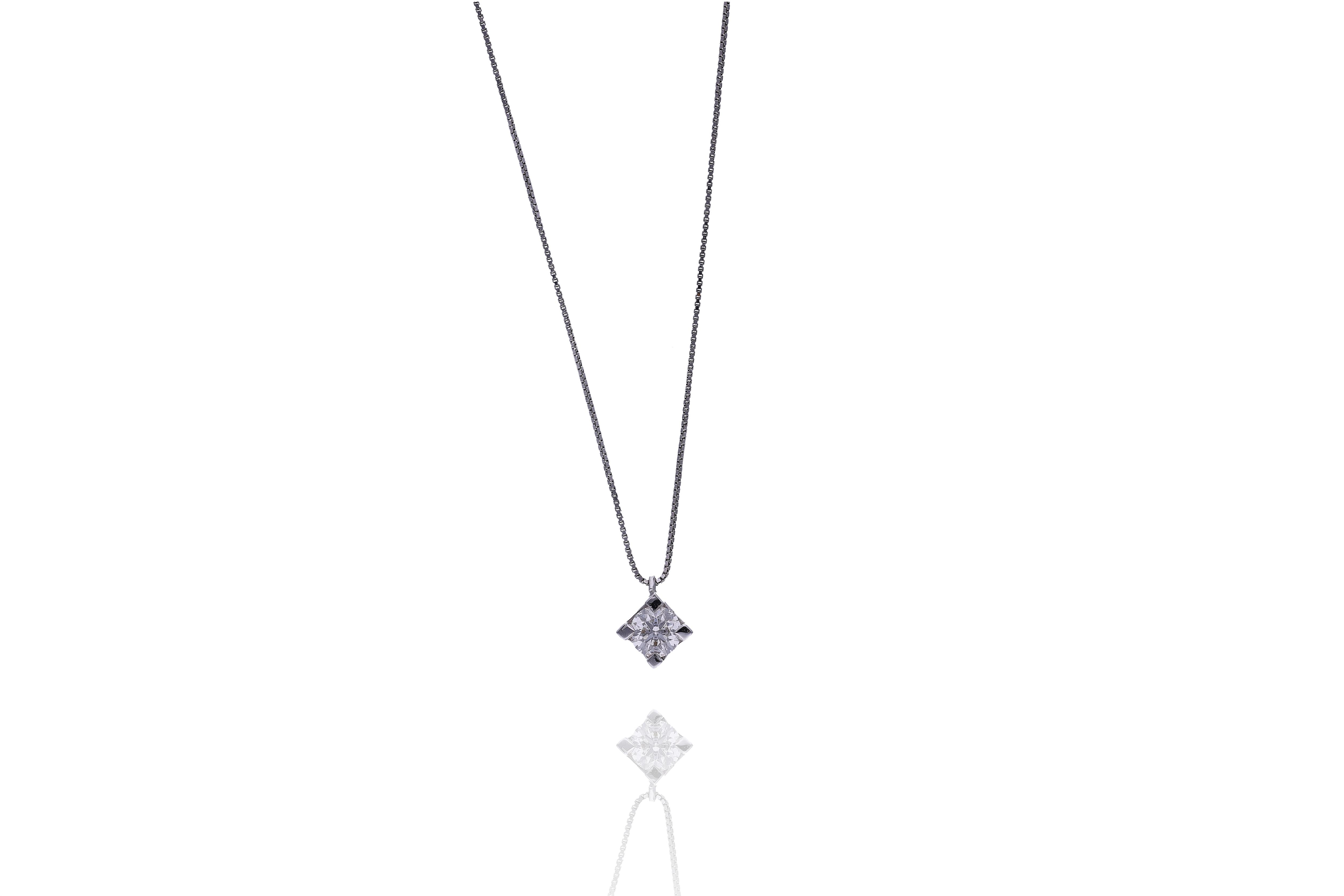 Collana con diamante - Asta Preziosi