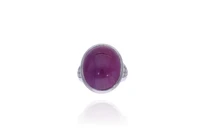 Anello con diamanti e corindone - Asta Preziosi