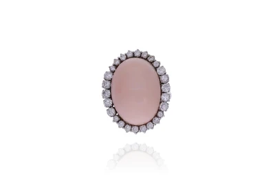 Anello con corallo e diamanti - Asta Preziosi Anello con corallo e diamanti - Asta Preziosi