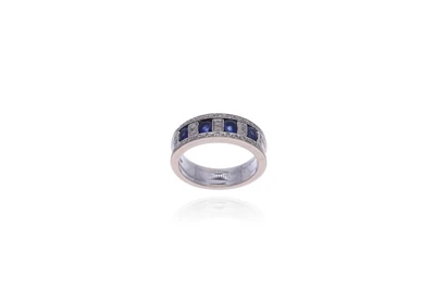Anello con diamanti e zaffiri - Asta Preziosi Anello con diamanti e zaffiri - Asta Preziosi