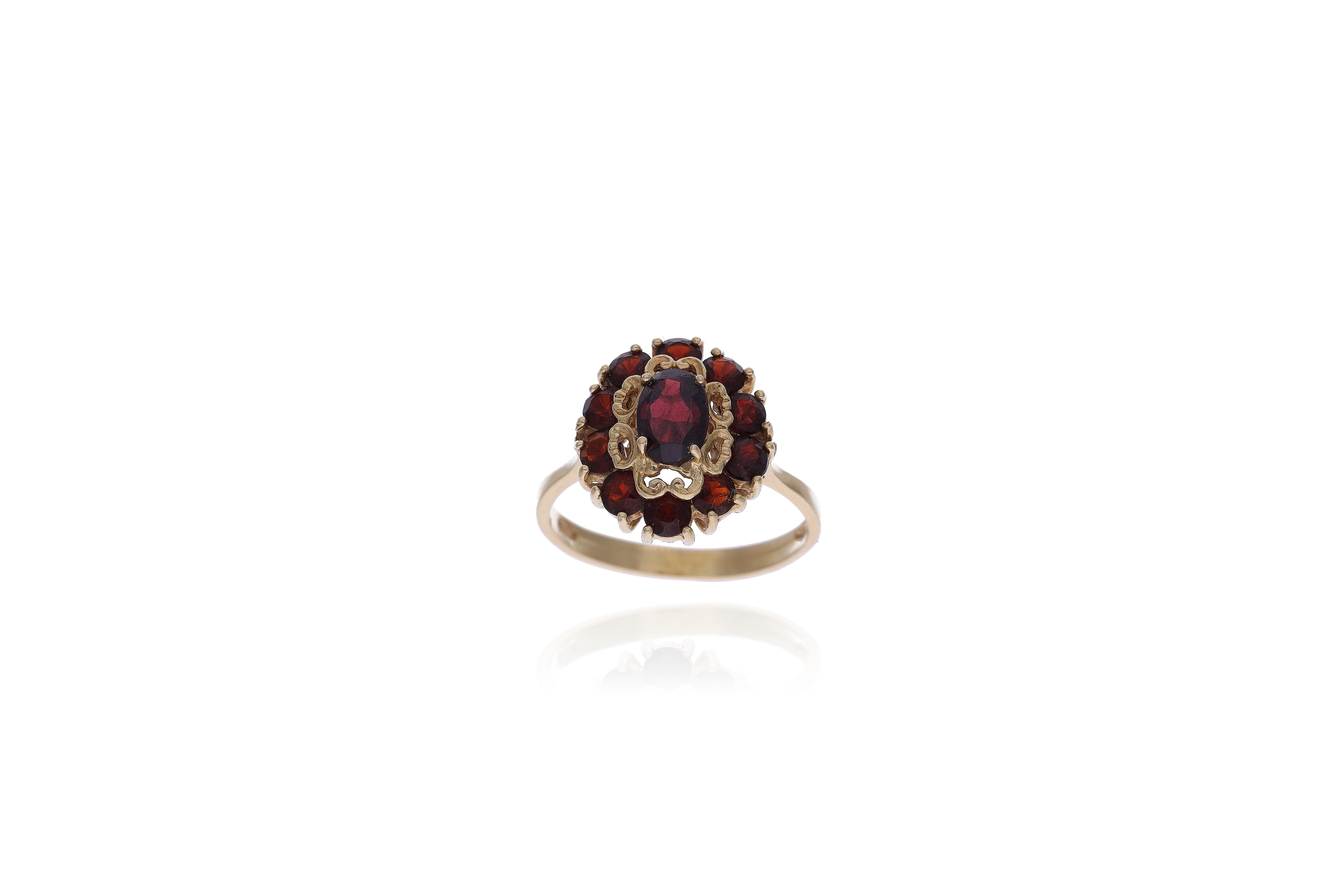 Anello con granati - Asta Preziosi