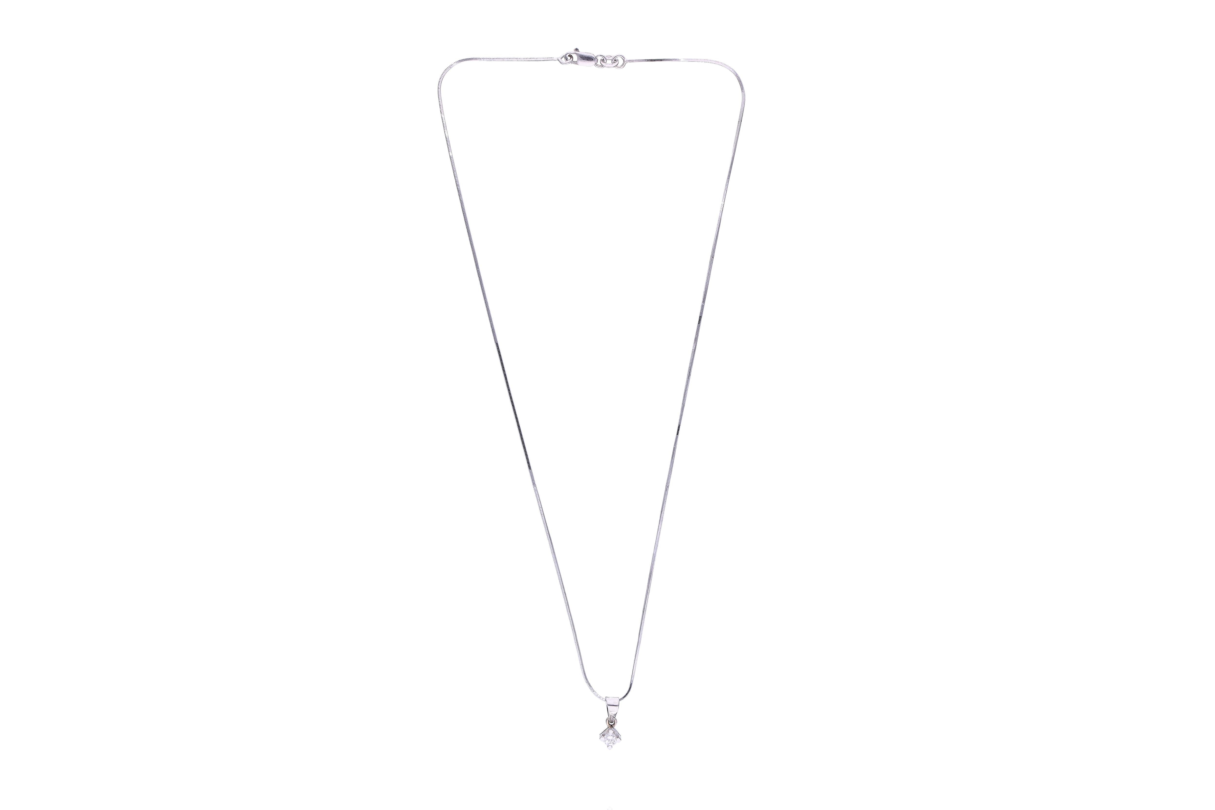 Collana con ciondolo con diamante - Asta Preziosi
