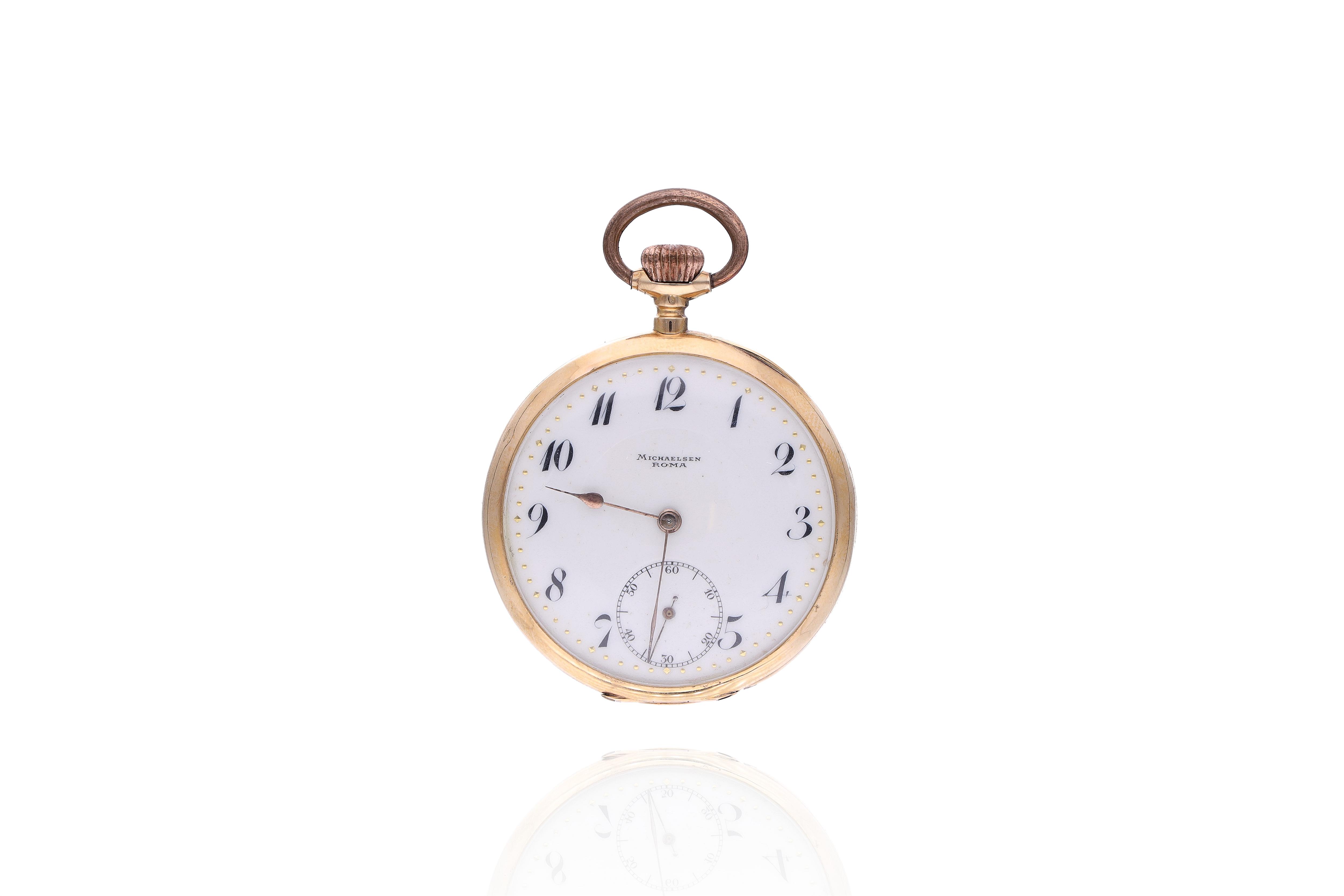 Michaelsen Roma, orologio da tasca in oro - Asta Preziosi