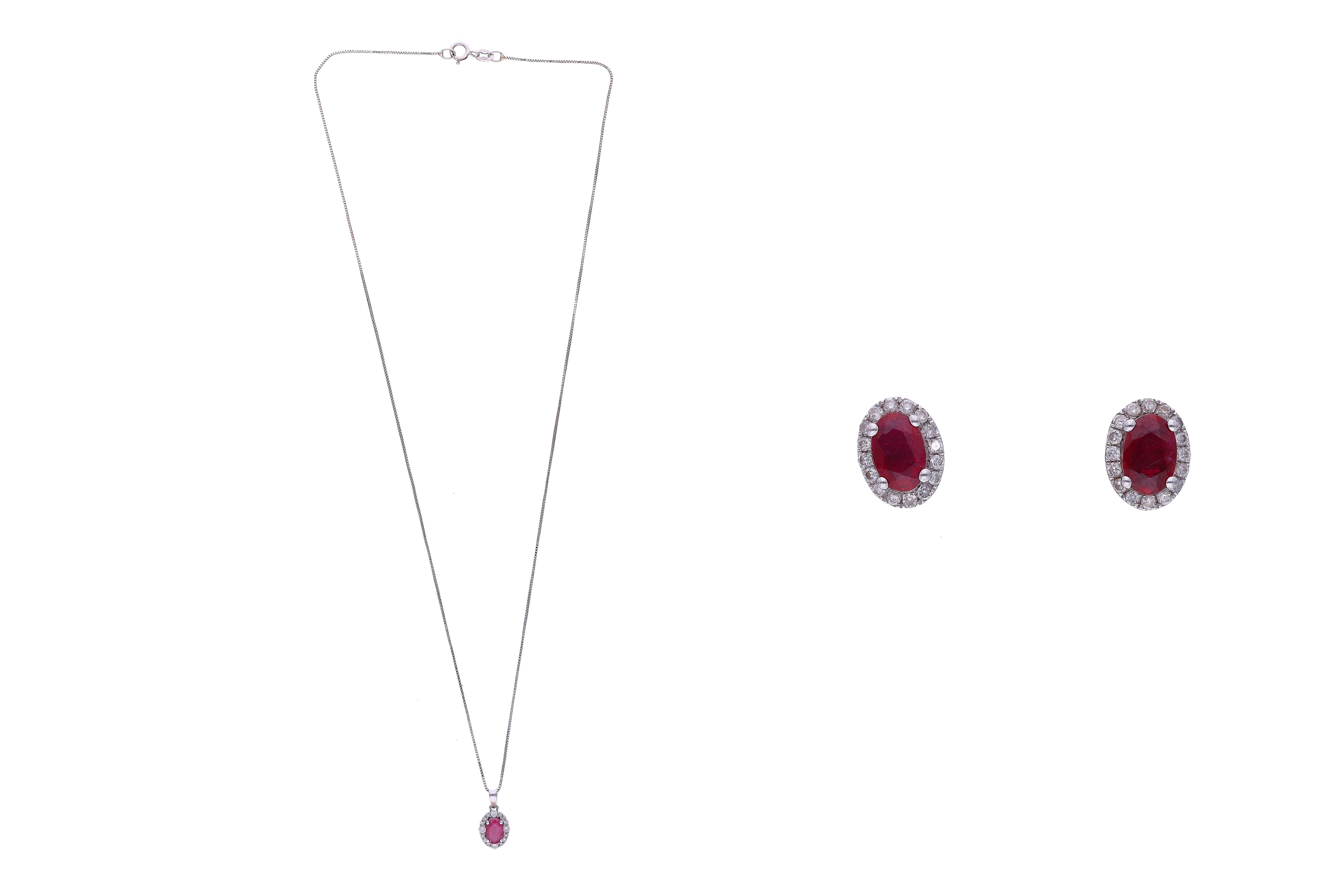 Parure con diamanti e rubini - Asta Preziosi