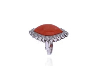 Anello con diamanti e corallo - Asta Preziosi Anello con diamanti e corallo - Asta Preziosi