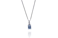Collana con ciondolo con acquamarina e diamanti - Asta Preziosi