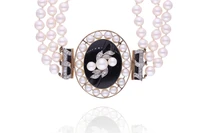 Collana di perle coltivate con diamanti, pietre ed altro materiale - Asta Preziosi Collana di perle coltivate con diamanti, pietre ed altro materiale - Asta Preziosi