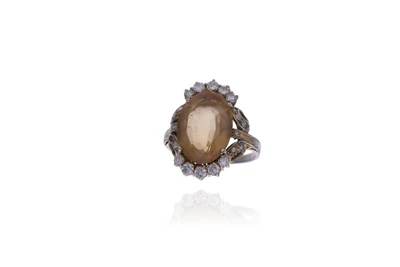 Anello con diamanti e quarzo - Asta Preziosi Anello con diamanti e quarzo - Asta Preziosi