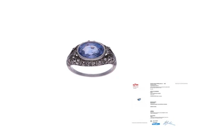 Anello con zaffiro e diamanti - Asta Preziosi Anello con zaffiro e diamanti - Asta Preziosi