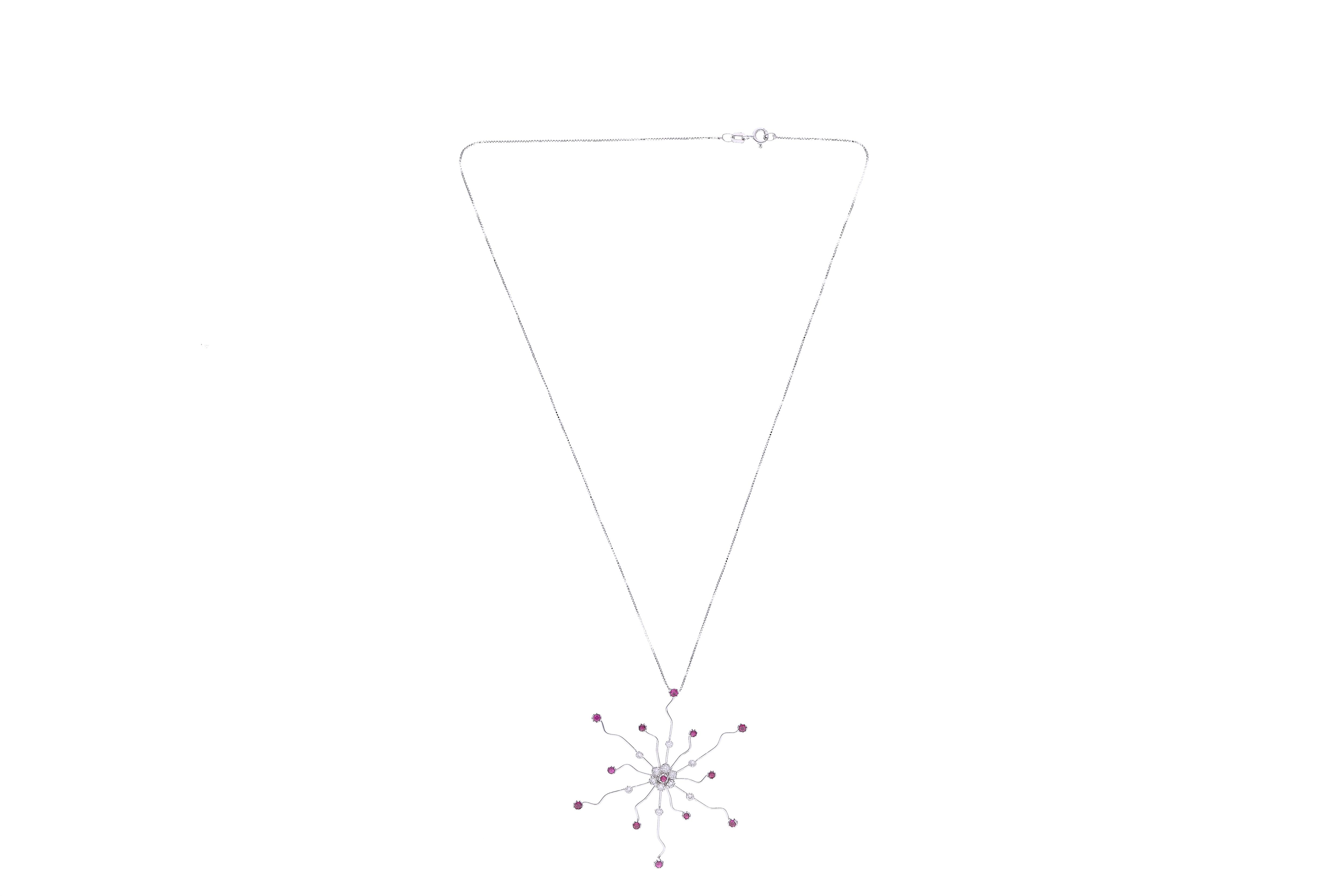 Collana con diamanti, rubini e pietre - Asta Preziosi