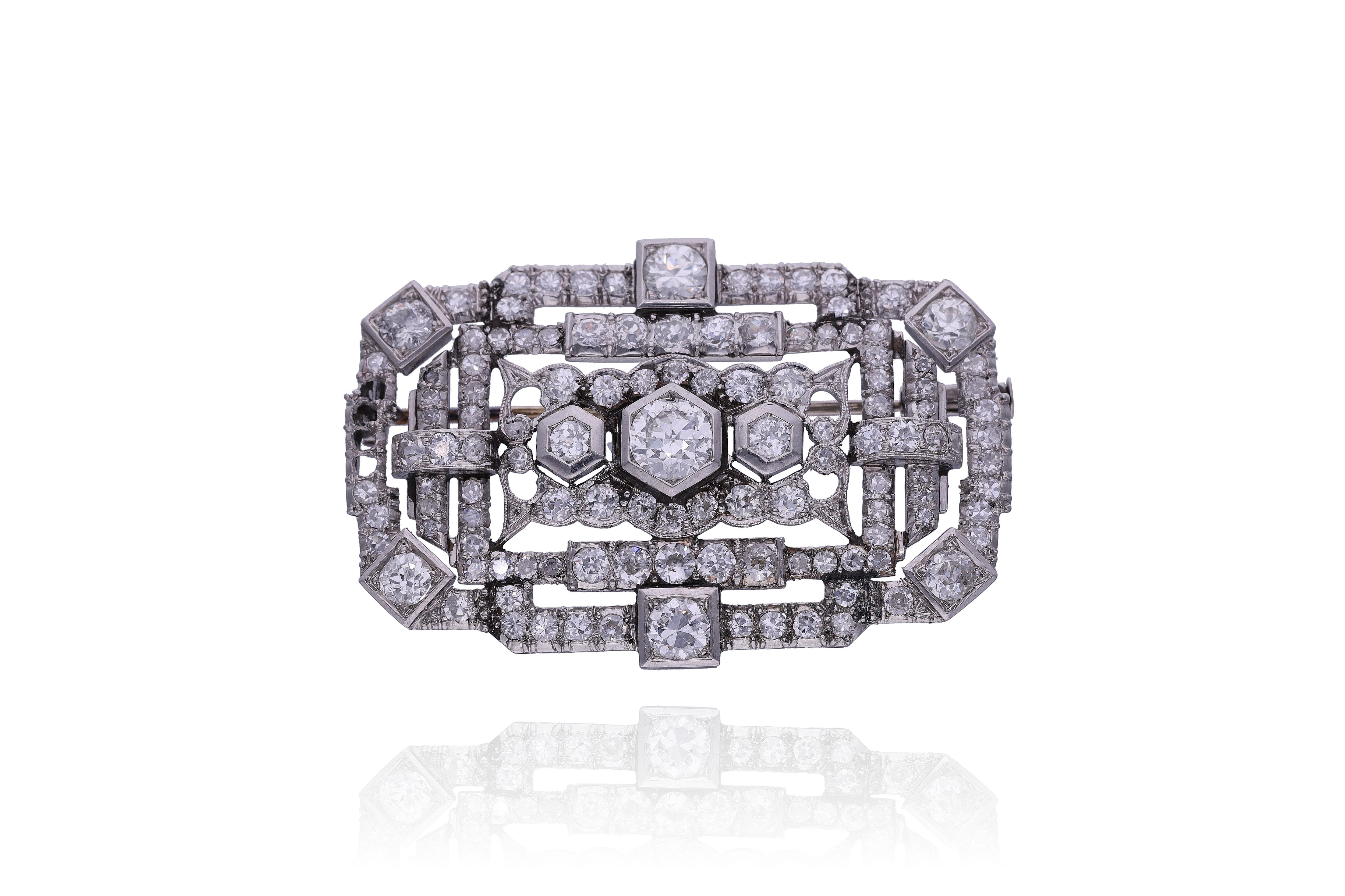 Spilla con diamanti - Asta Preziosi