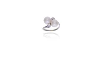 Anello con perle coltivate e diamanti - Asta Preziosi