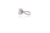 Anello con perle coltivate e diamanti - Asta Preziosi