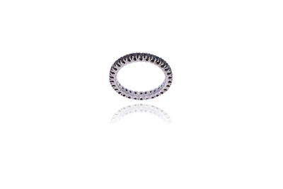 Anello con diamante e diamanti neri - Asta Preziosi
