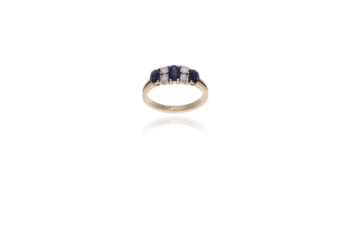 Anello con diamanti e zaffiri - Asta Preziosi