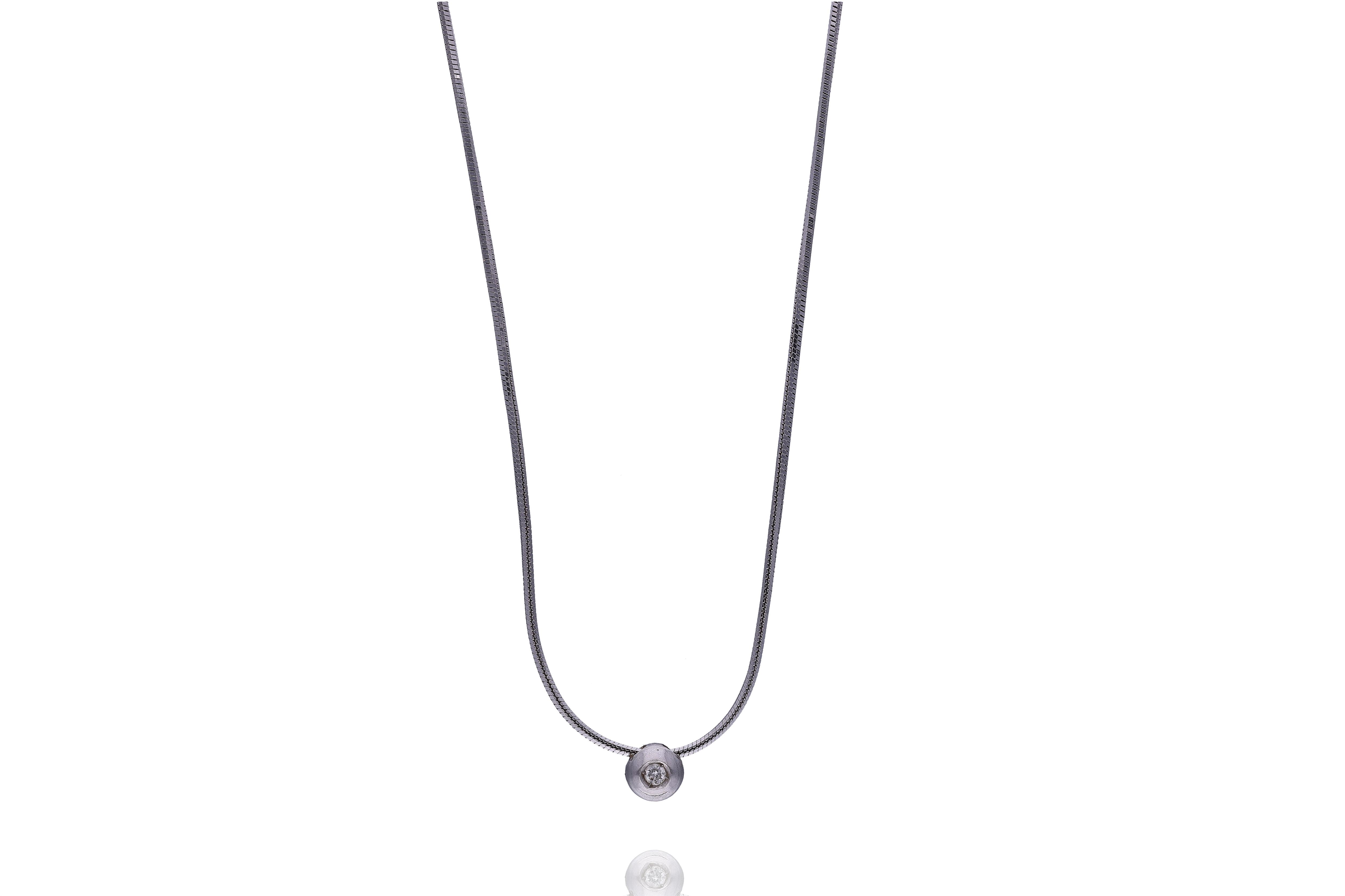 Collana con diamante - Asta Preziosi
