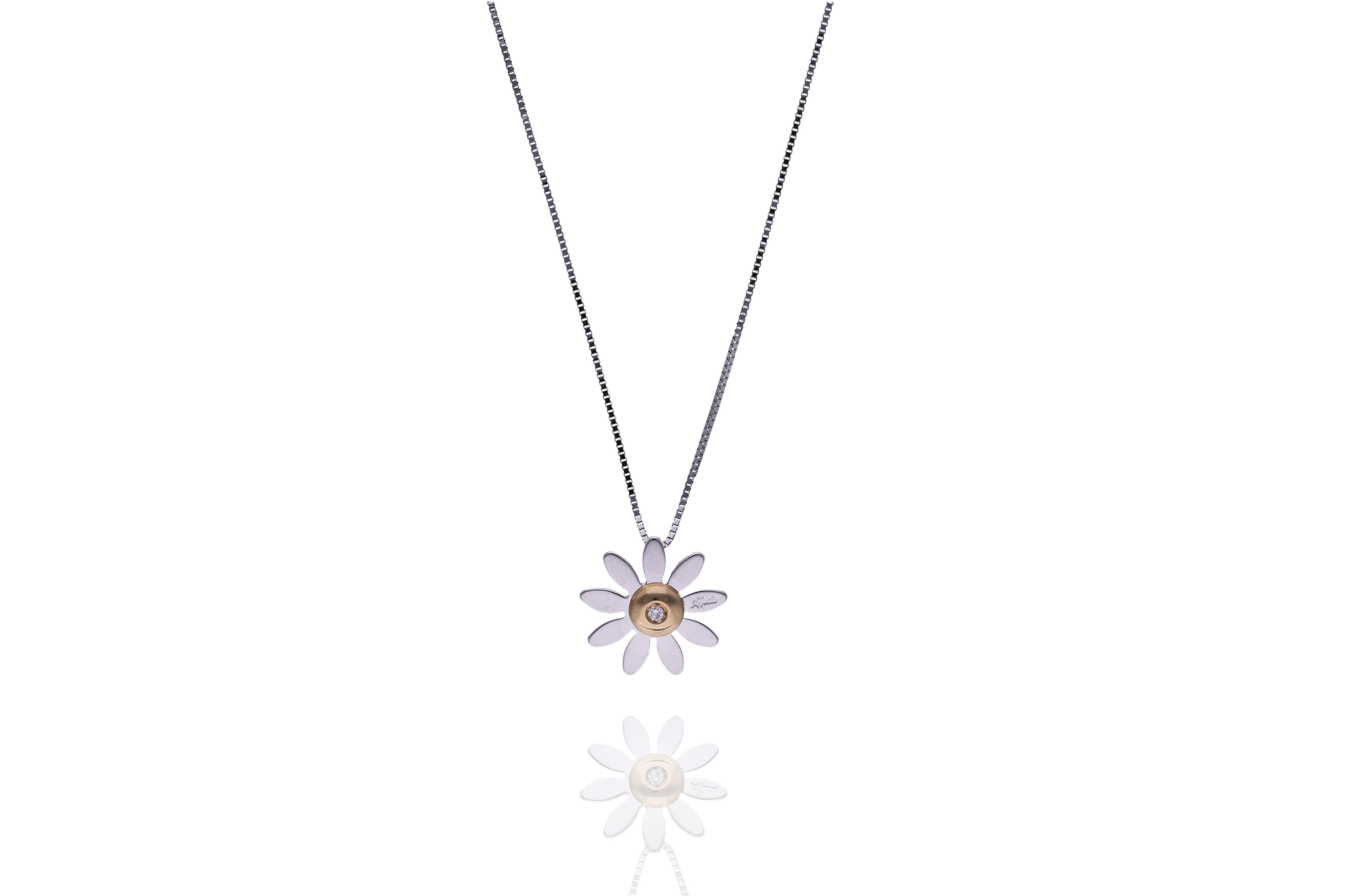 Collana con pendente con diamante - Asta Preziosi