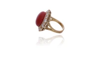 Anello con diamanti e corallo - Asta Preziosi