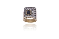 Anello con diamanti e zaffiro - Asta Preziosi