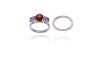 Anello con quarzo e pietre ed anello in argento - Asta Preziosi Anello con quarzo e pietre ed anello in argento - Asta Preziosi