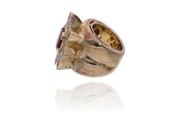 Anello con rubini, diamanti e pietra - Asta Preziosi