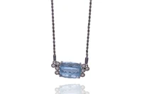 Collana con acquamarina e diamanti - Asta Preziosi Collana con acquamarina e diamanti - Asta Preziosi