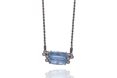 Collana con acquamarina e diamanti - Asta Preziosi Collana con acquamarina e diamanti - Asta Preziosi