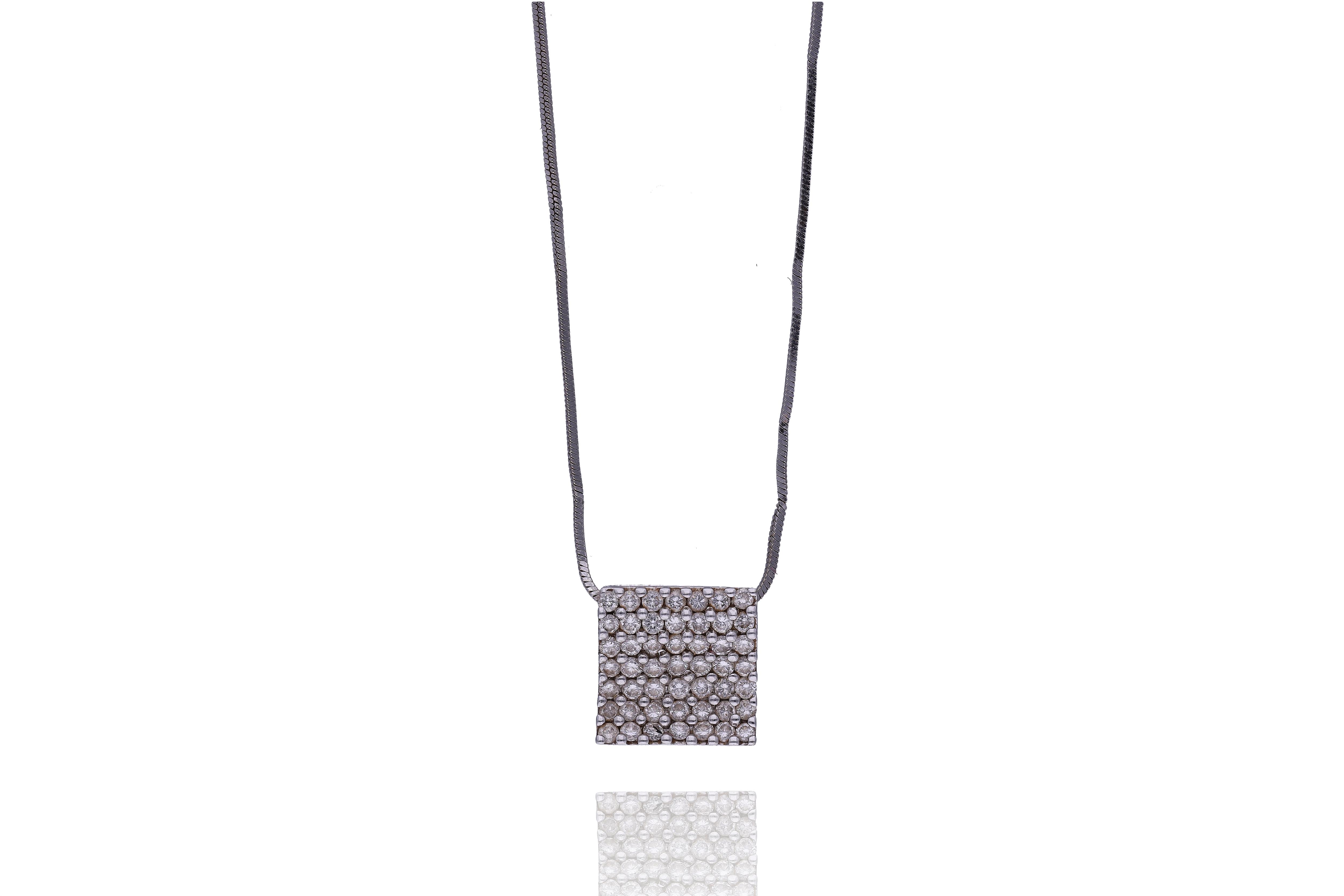 Collana con pendente con diamanti - Asta Preziosi