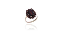 Anello con granati - Asta Preziosi