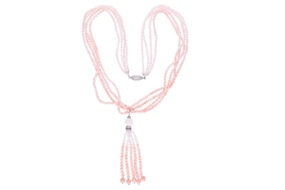 Collana con corallo, diamanti e rubini - Asta Preziosi Collana con corallo, diamanti e rubini - Asta Preziosi