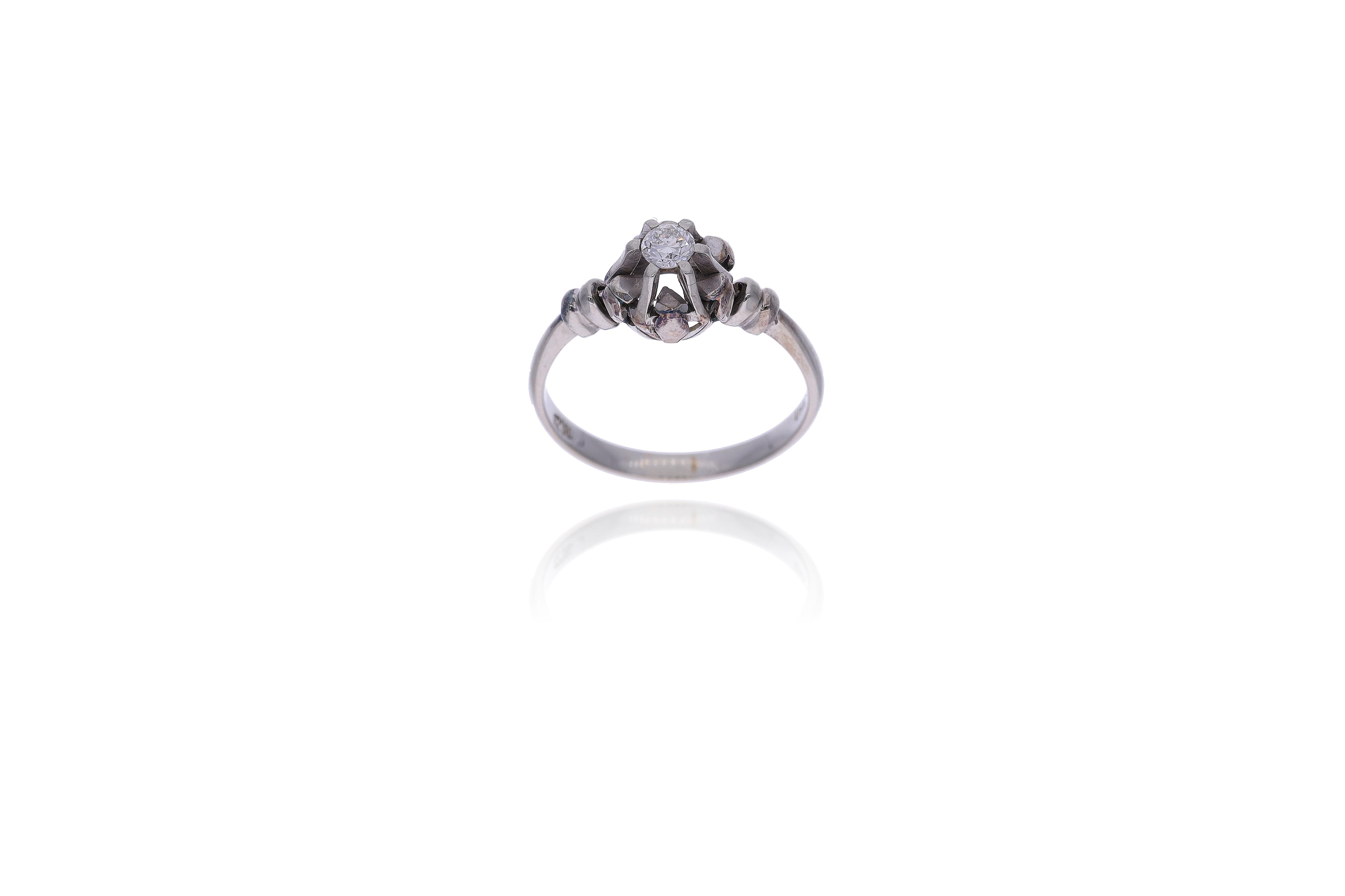 Anello con diamante - Asta Preziosi